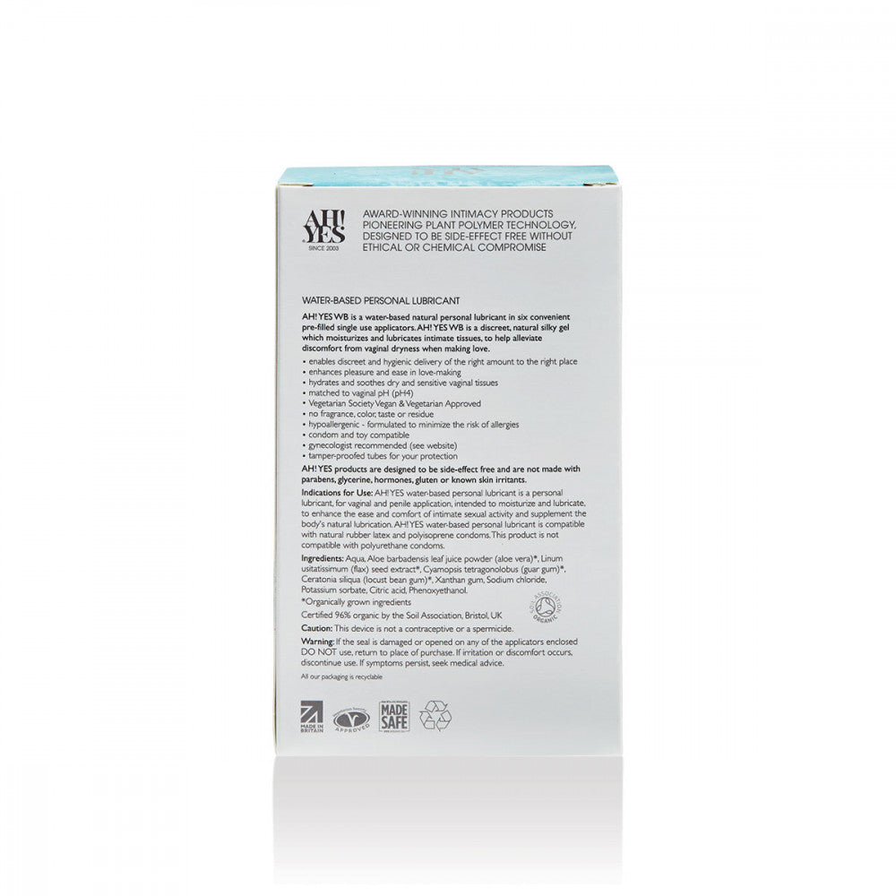 AH! YES WB Water-Based Lubricant .17oz 6pk – Sedure